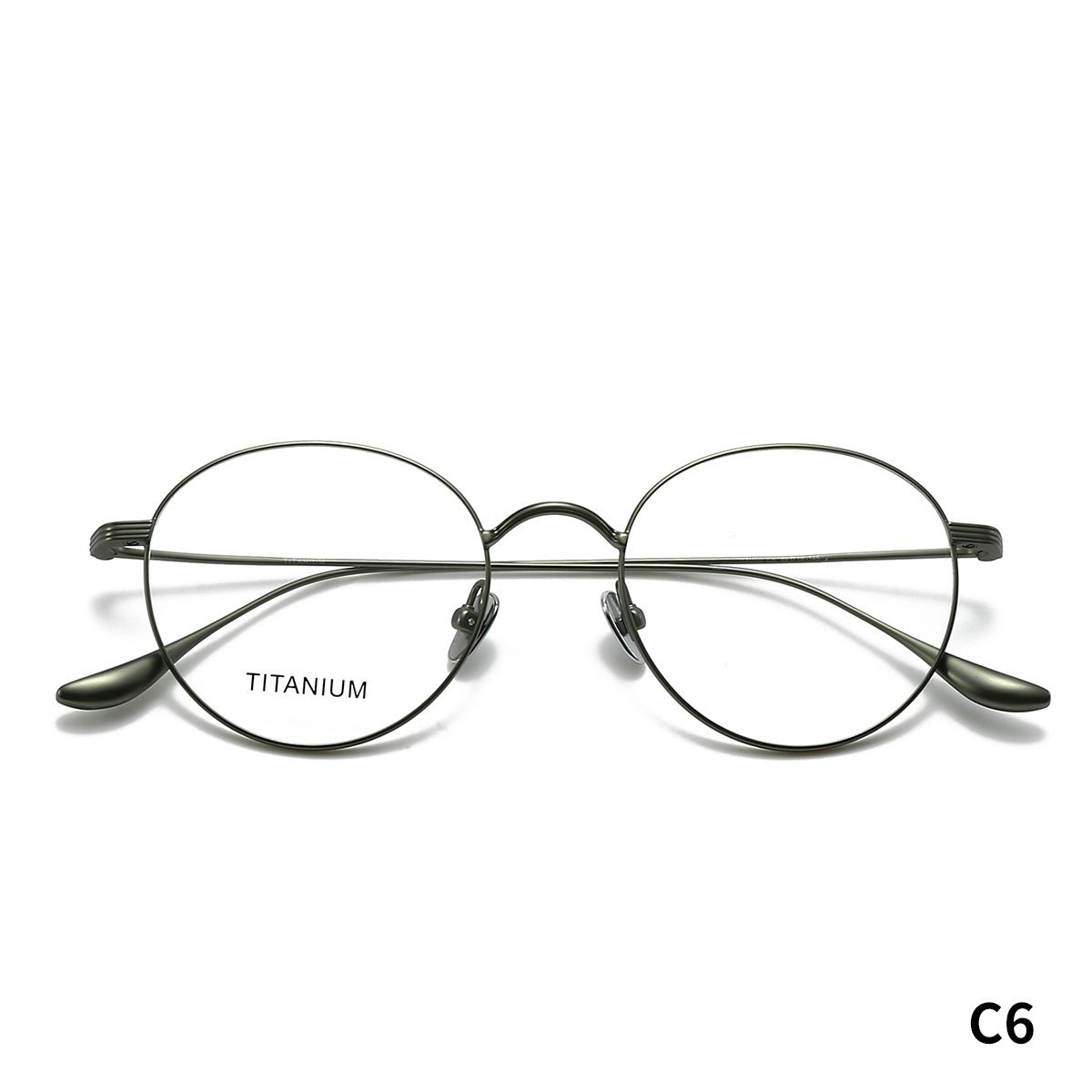 STUDIOMUKU gafas de madera cool, marco redondo de la juventud nacional, marco de gafas de titanio puro, el temperamento de la literatura y el arte, el marco de gafas versátil