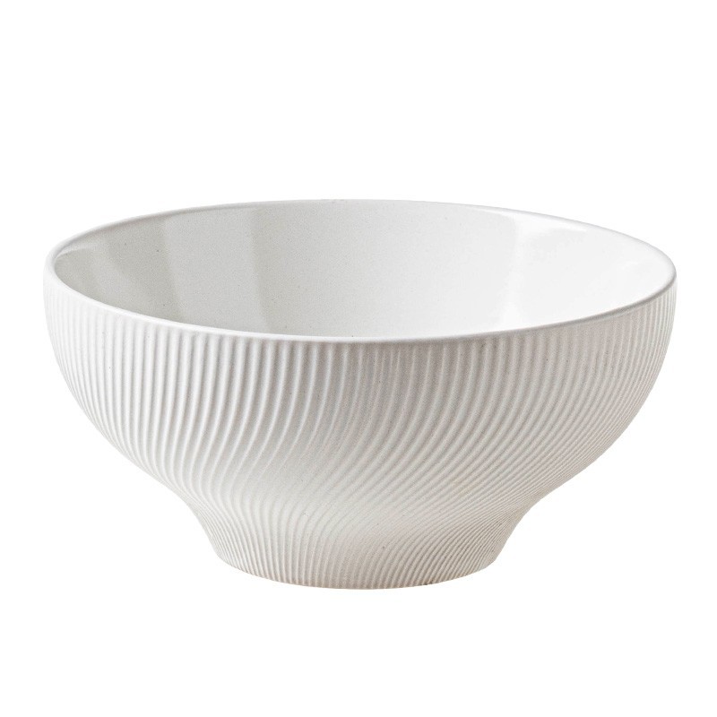Value Floating Series Vajilla Tazón de fideos Tazón de cerámica Tazón de arroz en relieve retro Tazón de verduras para el hogar Tazón de sopa Tazón grande práctico