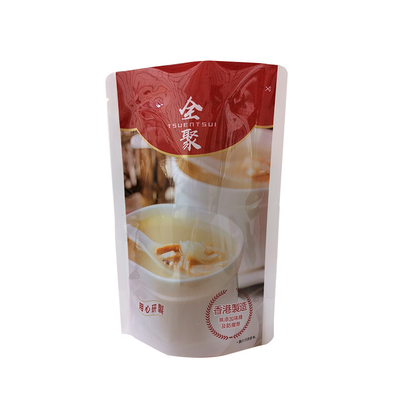 自立自封塑料包装袋亮光开窗食品干果茶叶包装袋平口塑料包装袋