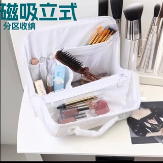 定制磁吸立式化妆包女2026高颜值防水洗漱包便携外出高级感收纳包