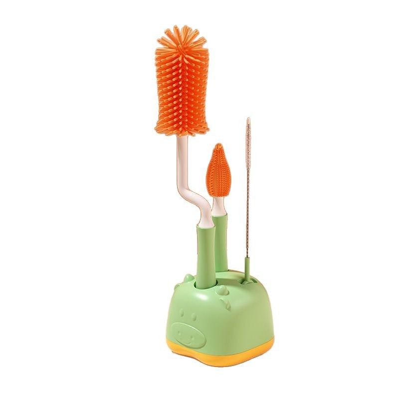 Cepillo de limpieza de botellas de silicona para bebés Cepillo de limpieza especial para bebés recién nacidos Cepillo de limpieza de tetas Cepillo de limpieza Set