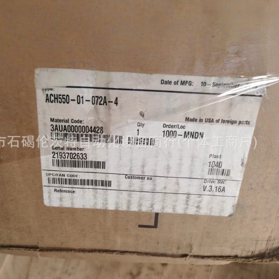 ABB Variable Frequency Drive ACH550-01-072A-4 In Stock Free Shipping Warranty Negotiable