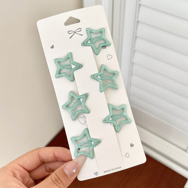 Linda estrella y2g horquilla hembra clip lateral flequillo BB clip horquilla para niños dopamina clip de color tocado