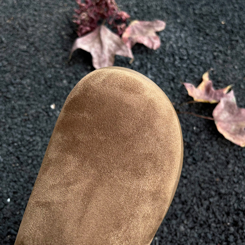 Stivali da neve da donna in vera pelle di pecora 2025, stivaletti invernali foderati in pile in stile britannico, scarpe casual antiscivolo_voghion.com