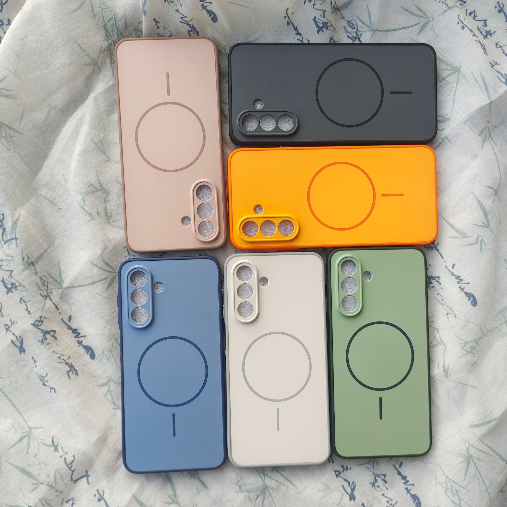 简约炫彩PC手机壳适用OPPOREALMEC67丝印A05假磁吸K139824G保护套