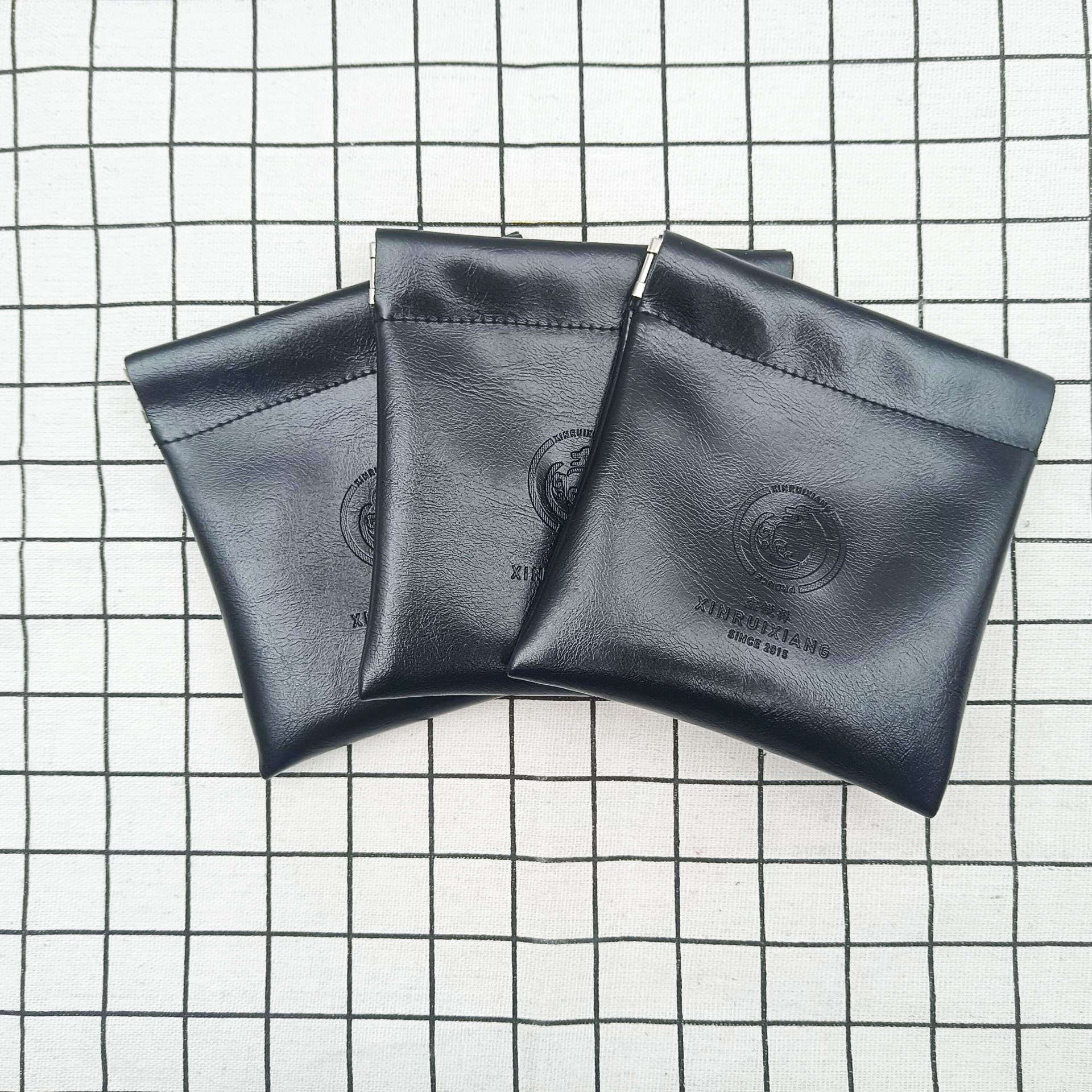 厂家批发弹片自动闭袋金银首饰珠宝戒指项链收纳包装袋可定制logo