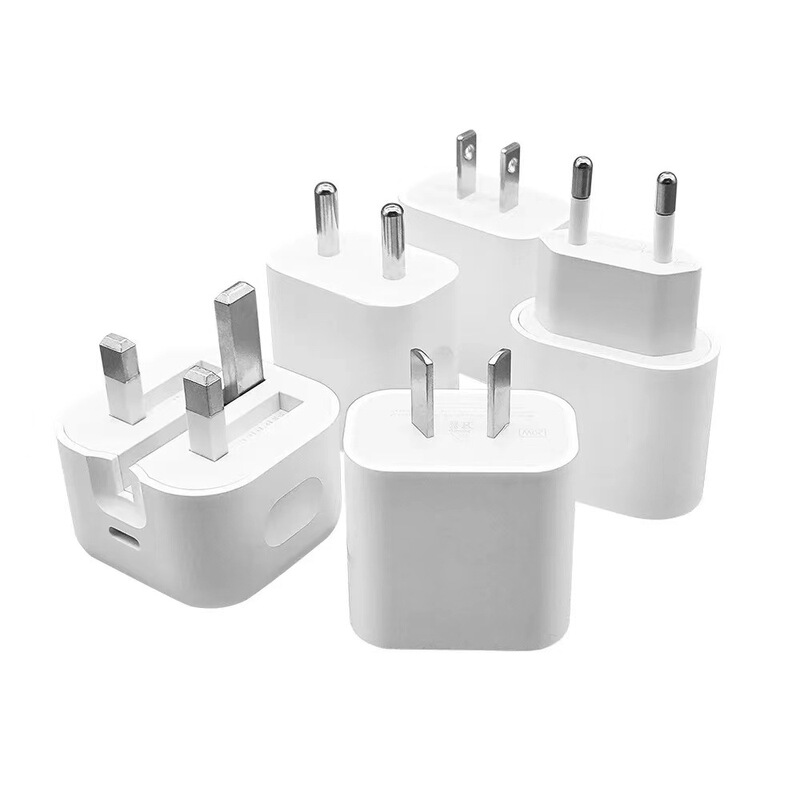 Cross-Border Pd20W Fast Charging Suitable for iPhone and Apple Charger Set Us, European and British Mobile Phone Charging Head 12W