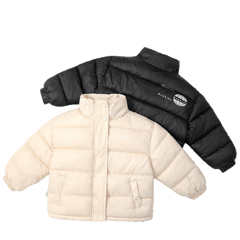 Chaqueta de algodón estilo coreano elegante 2023 para niños y niñas, abrigo de algodón grueso y cálido para bebés de talla mediana a grande, ideal para fuera de temporada.