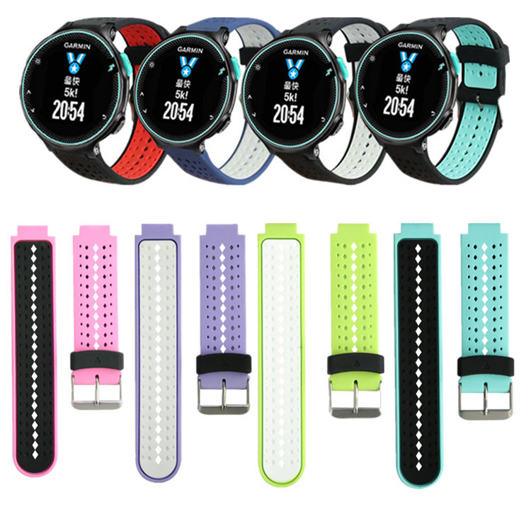 For Jiaming Garmin Forerunner 220 230 235 630 620 735 two-color silicone strap