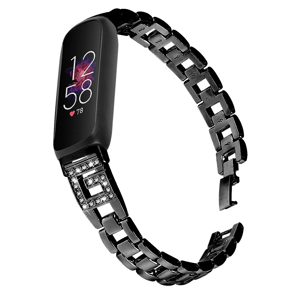 Совместимо с Fitbit Inspire1/2/3 G - форме мышцы знак - металлическая цинковая сплав страз застежка 12мм ремешок