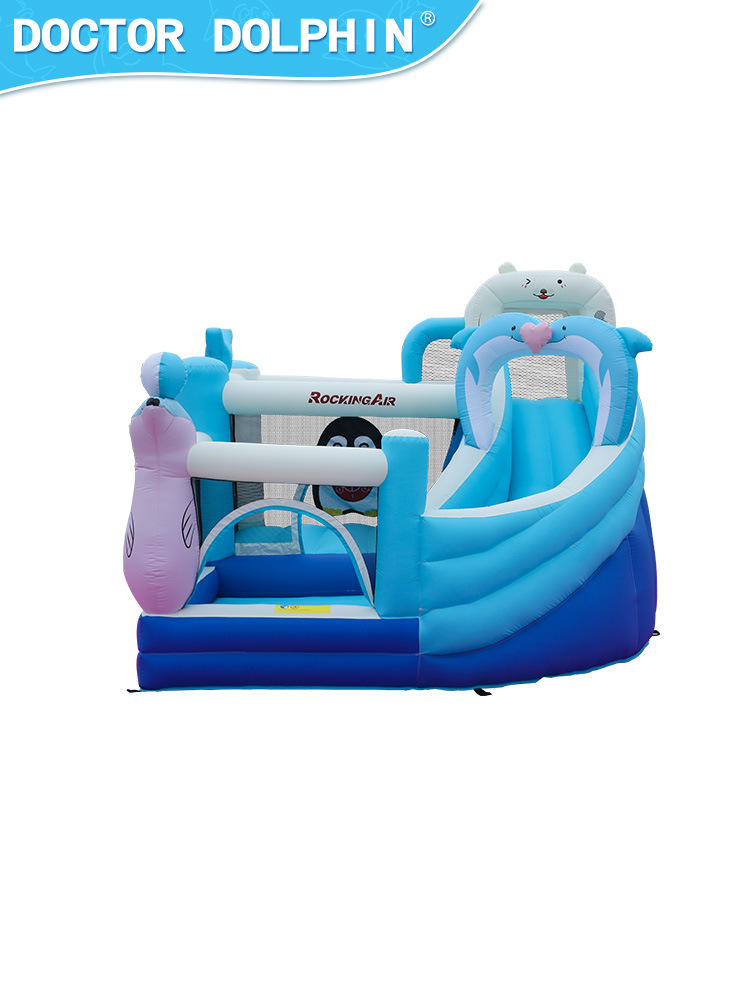 Doctor Dolphin | Castillo para niños pequeño castillo doméstico castillo inflable para niños combinación de toboganes inflables castillo interior