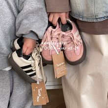 童运动鞋2025童鞋春季新款儿童德训鞋休闲百搭魔术贴经典防滑板鞋