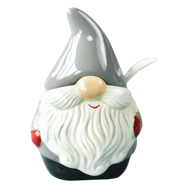 Santa Claus tarro de condimento creativo cerámica condimento almacenamiento nórdico ins condimento botella con tapa tarro combinación traje