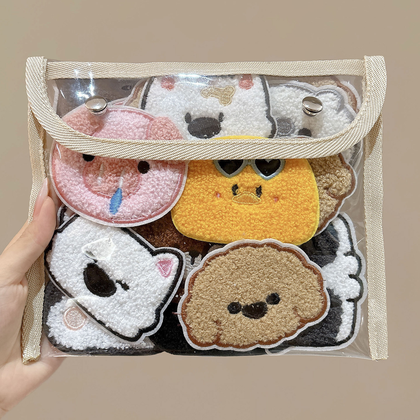 Cute Cartoon Animal Hair Magic Tape Seamless Hair Clip for Women, Forehead Hair Styling Tool, Bangs Magic Tape
