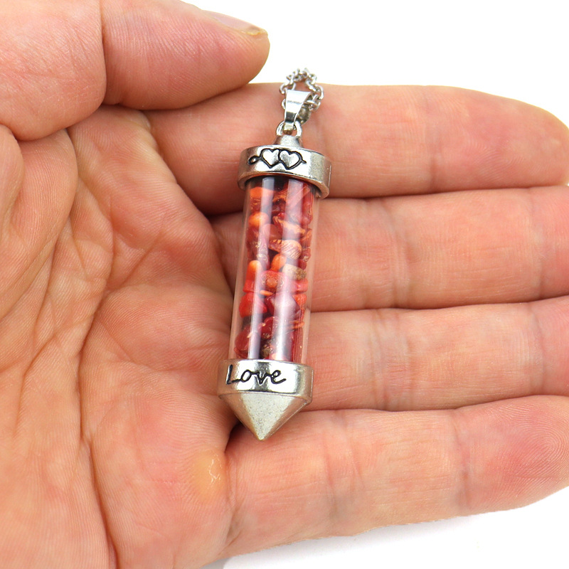Retro Ing Bottle Crystal Plating Pendant Necklace 1 Piece display picture 2