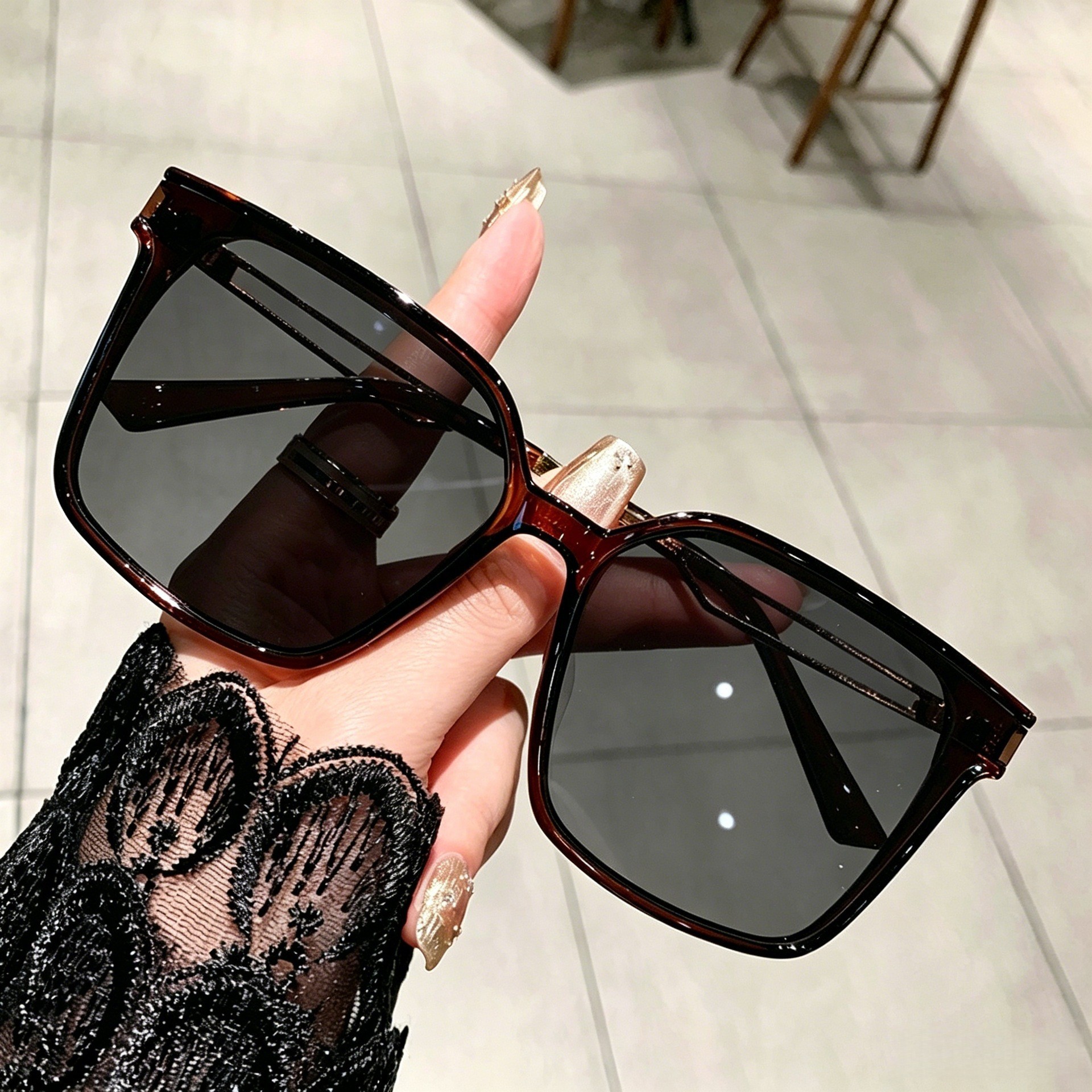 Moda transfronteriza gafas de sol de alto nivel anti-UV gafas de sol lujosas gafas de sol de conducción de conductor