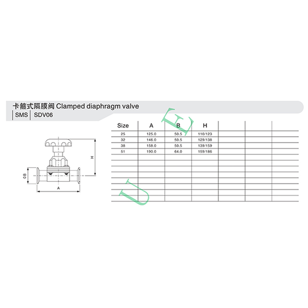 CF阀门  卡箍式隔膜阀SDV06    现货大量供应 源头厂家批发