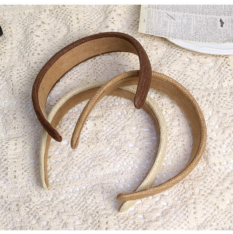 Holiday, Daily Occasion Women's Retro Simple Style Solid Color Cotton And Linen Hair Band