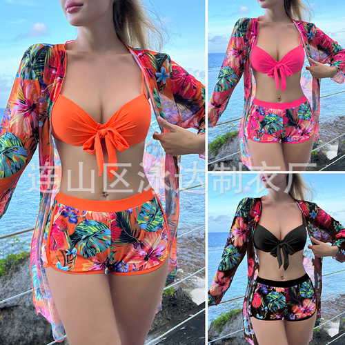  new cross-border European and American sexy three-piece bikini swimsuit female bikini Amazon manufacturer wholesale