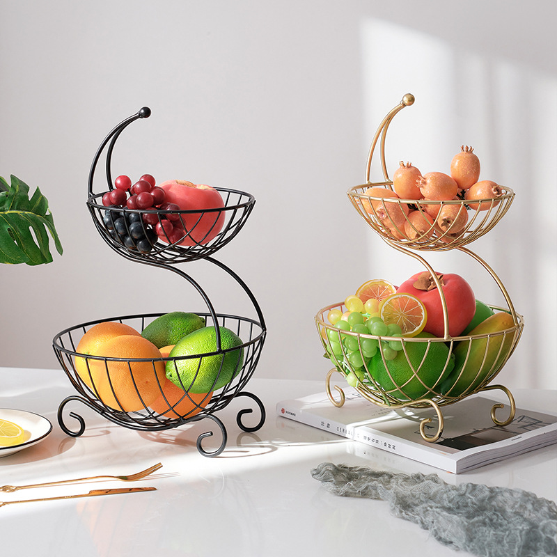 Plato de frutas Sala de estar Aperitivos domésticos Plato de colocación Cesta de frutas multicapa Plato de frutas de oficina Plato de frutas Salón de belleza Plato de frutas