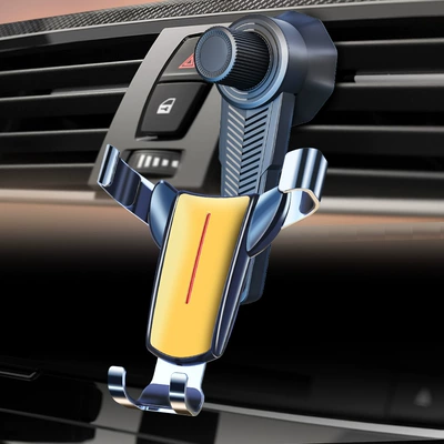 Mobile Phone Holder Universal Air: Car phone holder - gold-long-hook-clip