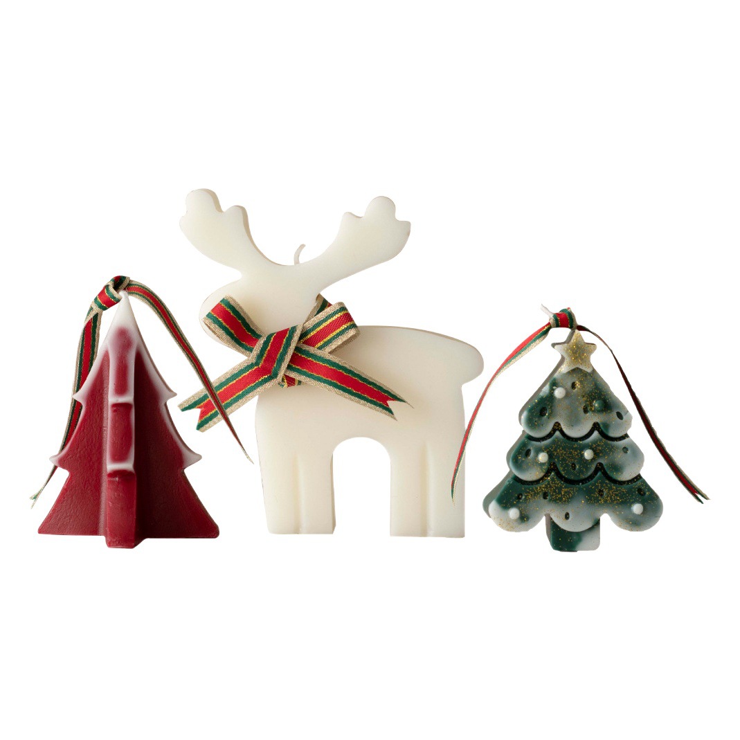 Navidad árbol oso ELK aromaterapia vela caja de regalo verde blanco rojo Año Nuevo decoración niños amigo regalo