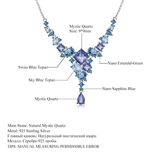Designer Banquet Luxury Gem Necklace Unique Jewelry s925 Sterling Silver Natural Color Treasure Necklace Pendant