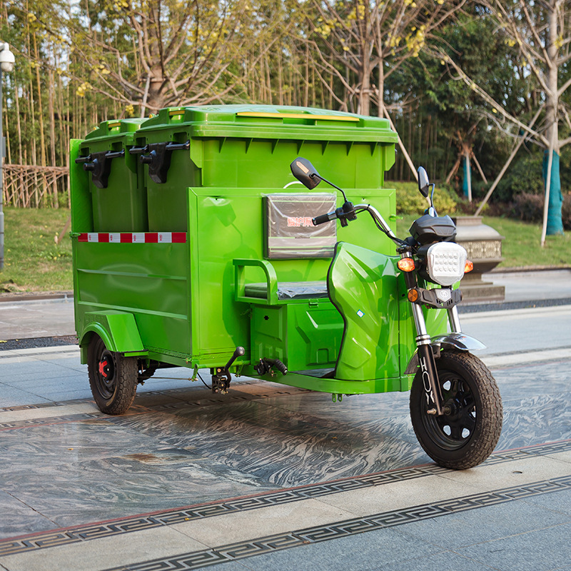 Electric Sanitation Vehicle 500-Liter Municipal Street Electric Garbage Removal Vehicle Three-Wheeled Garbage Cleaning Vehicle Direct Supply from Manufacturer