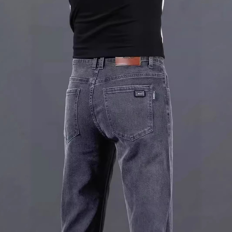 Jeans Men's New Straight-Leg Loose Men's Pants Spring and Autumn Thin Wear-Resistant Labor Protection Casual Pants