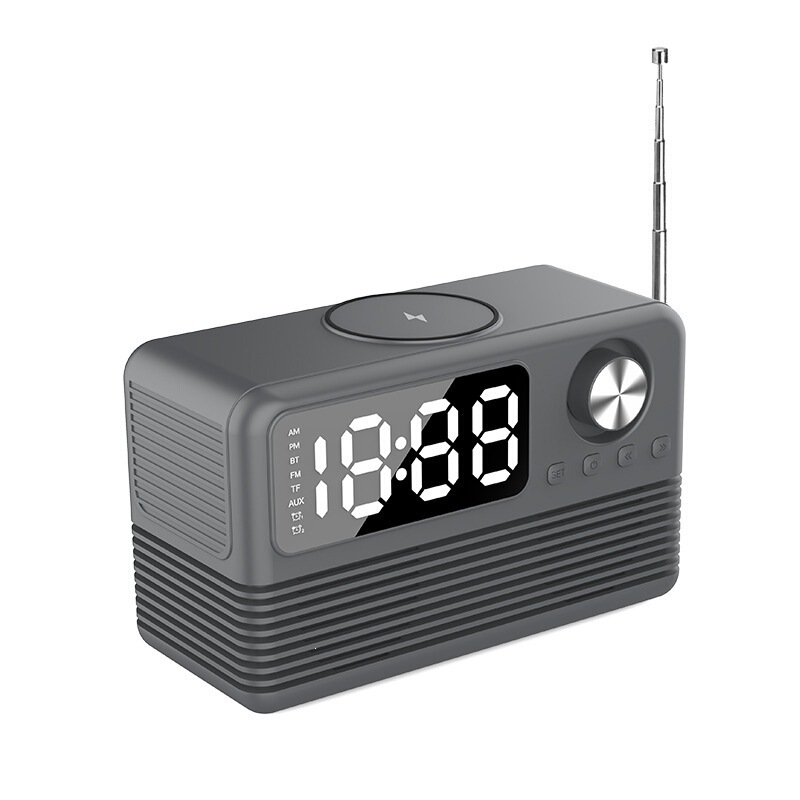 New Wireless Charging Alarm Clock Bluetooth Speaker 15 Watt Wireless Charging Clock Led Speaker Hotel Supplies Cross-Border Speaker New Wireless Charging Alarm Clock Bluetooth Speaker 15 Watt Wireless Charging Clock Led Speaker Hotel Supplies Cross-Border Speaker