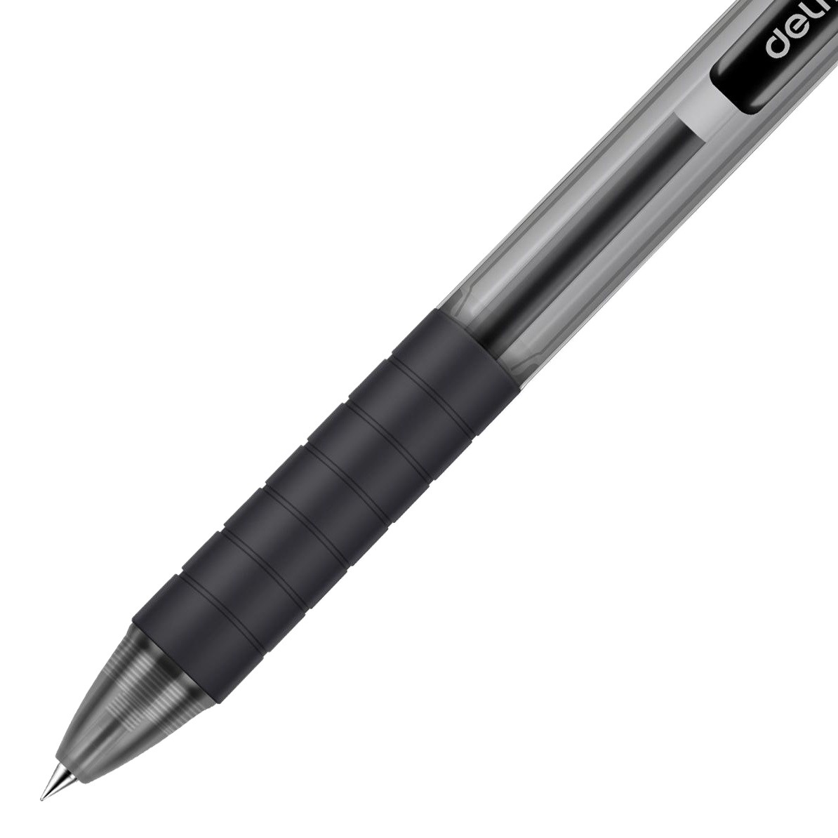 Deli S06 Sida push gel pen 0,5mm estudiante firma pluma negro agua pluma bala Oficina papelería