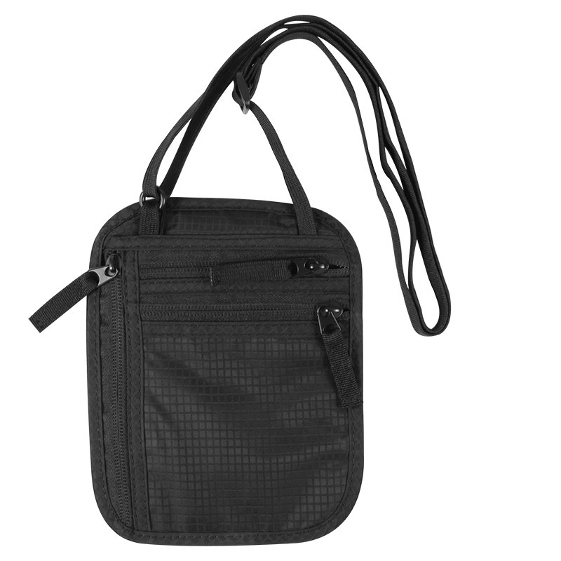 亚马逊跨境新款多功能涤纶布手机腰包防水耐磨带斜挂小包可印LOGO