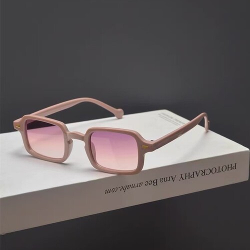 Square Rice Grain Sunglasses Retro Instagram Influencer Style Sunglasses for Women Trendy Fashion Versatile Sunglasses