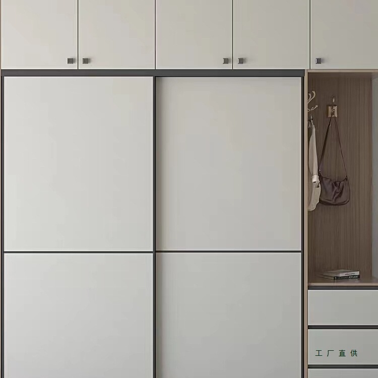 Wardrobe Door Sliding Door Custom-Made New Sliding Door Modern Ecological Board Solid Wood Sliding Door Multi-Layer Solid Wood Sliding Door