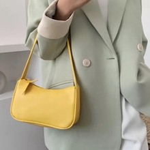 ins风小包包2020新款韩版洋气女式单肩包简约纯色网红腋下包代发