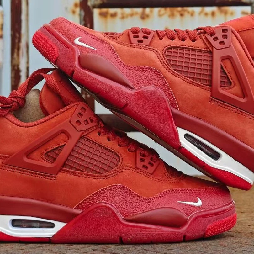 Top Configuration Pure Original 1:1 Jordan Aj4 Air4 Retro First Layer Suede Basketball Shoes 47.5 Size 48.5 Export