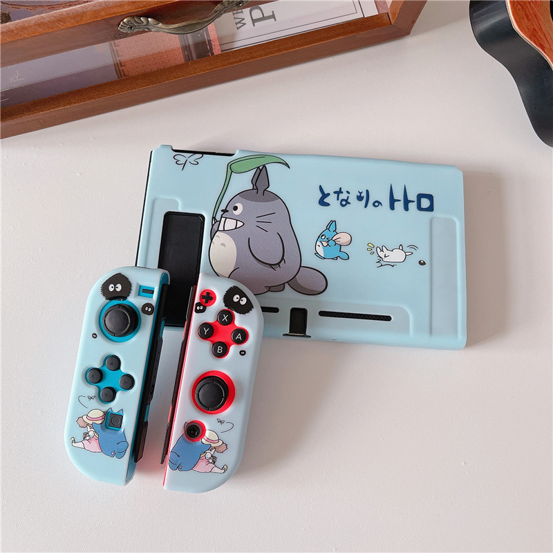 Totoro Suitable for Nintendo OLED Silicone Soft Painted Drop-resistant Cover Split Nns Handheld Game Case Totoro Suitable for Nintendo OLED Silicone Soft Painted Drop-resistant Cover Split Nns Handheld Game Case