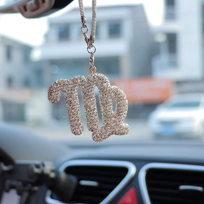 decoration interior pendant car — Car hanging - ab-color-transparent-white-diamond-virgin-seat