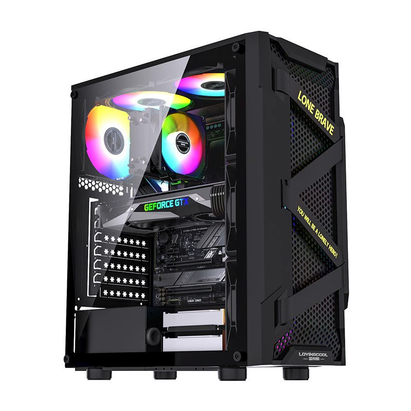 LBL LOVINGCOOL Шасси боковое прозрачное закаленное стекло настольный ATX хост-бокс киберспорт игровой настольный компьютерbox