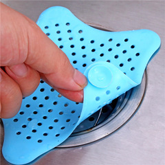 Five-pointed star drain Kitchen sink anti-blocking Bathroom filter mesh Star silicone drain Setting up a stall