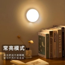 LED家用小夜灯卧室玄关宿舍学生党起夜必备过道吸顶人体感应灯