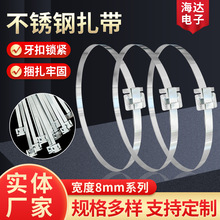 厂家批发不锈钢扎带标识牌交通标志牌金属防水白钢耐用束线