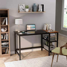 跨境批发板式简约办公桌家用单人客厅卧室钢木桌子书桌电脑桌台式