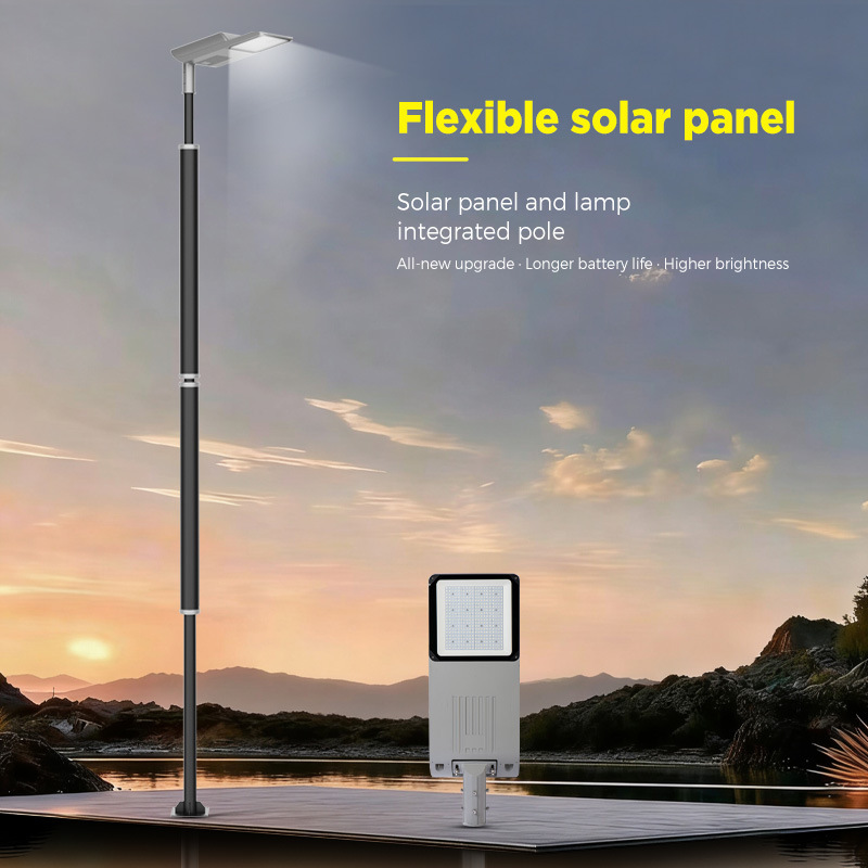 Guohui Lighting Led Flexible Integrated Solar Pole Light, Solar Wrap-Around Street Light, Customized