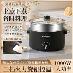 学生家用多功能一体双耳电煮锅电火锅大容量电蒸锅宿舍