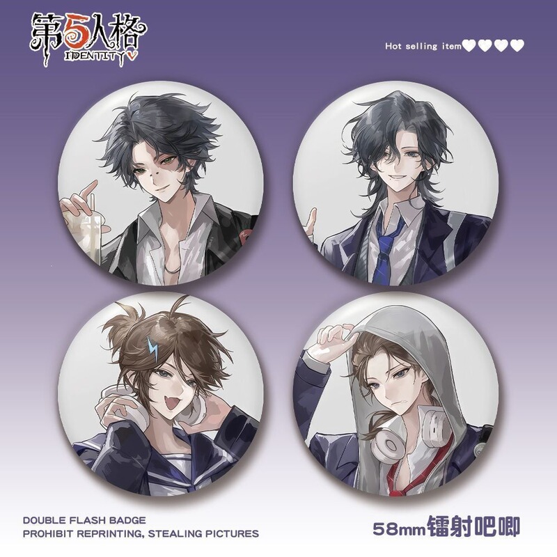 Identity V 58mm Laser Badge Pin Explorer Knight Prisoner Mercenary Game Merchandise Pendant Identity V 58mm Laser Badge Pin Explorer Knight Prisoner Mercenary Game Merchandise Pendant