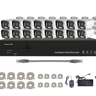 Manufacturer Specializes in Cross-Border Poe Camera Monitoring Set Indoor and Outdoor 4-Way 8-Way High-Definition Infrared Night Vision Full Color