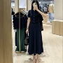 圆领高腰肌理法式半裙