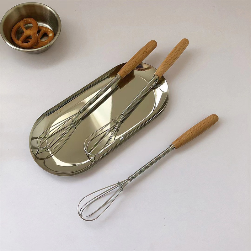 キッチンけやき家庭用ミキサーミニ手動ケーキミルク泡立て器クリーム撹拌棒ステンレス泡立て器|undefined