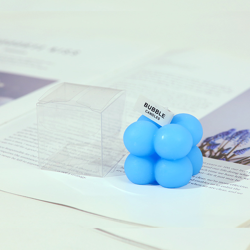 Bubble cube lys håndlavet aromaterapi duftlys gave til hjemmet_voghion.com